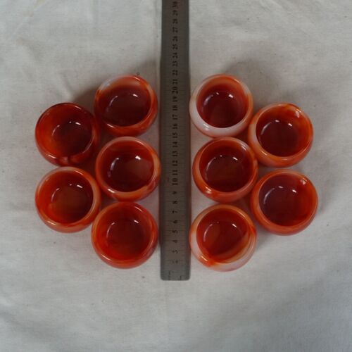 20Pcs Manmade Art Agate Carnelian Quartz Crystal Bowl Cup Carving Healing Wholesales Lot