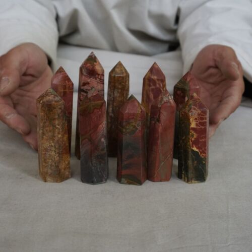 2kg 20Pcs 4.4LB Cherry Creek Jasper Multicolor Picasso Crystal Points Tower Healing