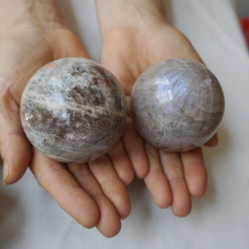 5KG 11LB 18Pcs Natural Blue Rainbow Moonstone Belomorite Crystal Sphere Ball Healing