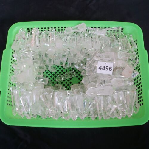 2KG 4.4LB 50Pcs Natural Clear White Quartz Crystal Point Scepter Carving Healing Bulk