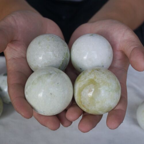 5kg 11LB 25Pcs Natural Serpentine Jade Crystal Sphere Ball Liaoning Province China