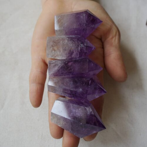 2KG 4.4LB 56Pcs Natural Purple Amethyst Quartz Crystal Point Tower Polished Healing