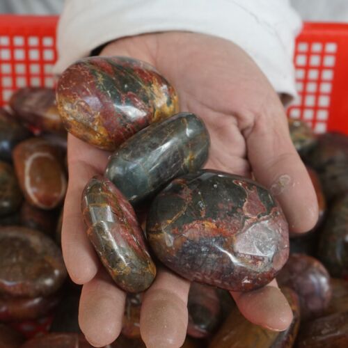 5kg 60 Pieces 11LB Cherry Creek Jasper Picasso Crystal Tumbled Palm Stone Healing