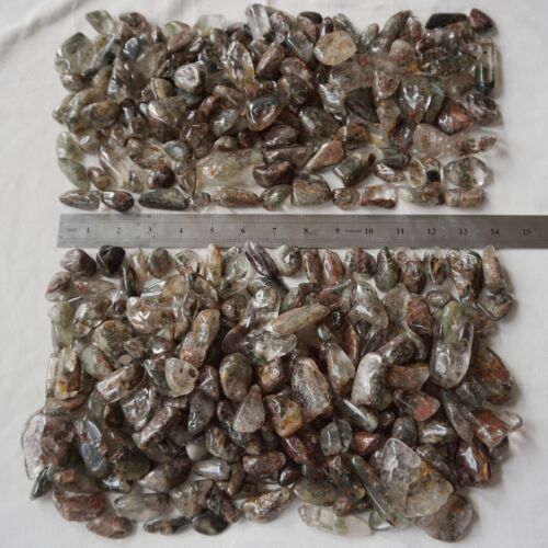 11LB 5KG 360Pcs Natural Phantom Ghost Clear Quartz Crystal Stone Tumbled Healing Brazil Wholesales Lots