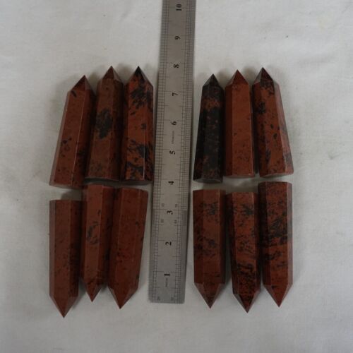 2kg 24Pcs 4.4LB Natural Mahogany Obsidian Quartz Crystal Point Tower Obelisk Healing