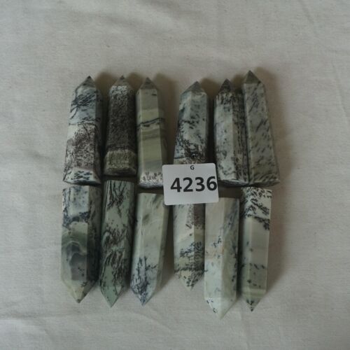 2kg 4.4LB 24Pcs Natural Seaweed Jasper Quartz Crystal Point Tower Obelisk Healing