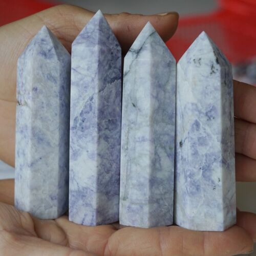 2KG 4.4LB 22 Natural Purple Tiffany Stone Violet Quartz Crystal Point Tower Healing