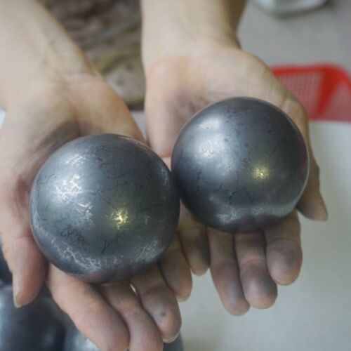 2.5KG 5.5LB 10Pcs Natural Shungite Protect Radiation Crystal Sphere Ball Healing Russia