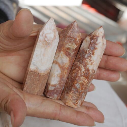 5KG 11LB 60Pcs Natural Shoushan Calcite Crystal Point Tower Obelisk Healing China Wholesale Price