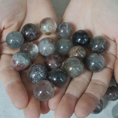 1KG 2.2LB 110Pcs Natural Phantom Ghost Clear Quartz Crystal Sphere Ball Healing .