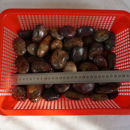 5kg 60 Pieces 11LB Cherry Creek Jasper Picasso Crystal Tumbled Palm Stone Healing