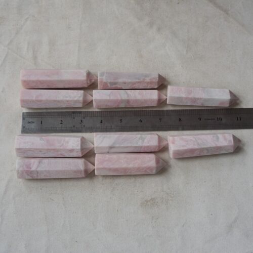 2KG 4.4LB 20Pcs Natural Pink Opal Crystal Gem Stone Point Tower Healing Angel Skin