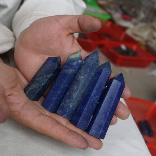 2kg 4.4LB 24Pcs Natural Blue Aventurine Jasper Crystal Point Tower Polished Healing