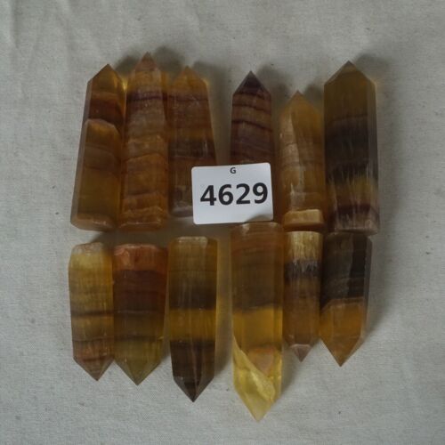 2KG 4.4LB 24Pcs Natural Yellow Fluorite Quartz Crystal Point Tower Healing Wholesale Price