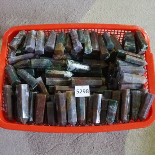 5KG 11LB 55Pcs Natural Ocean Jasper Onyx Quartz Crystal Point Tower Polished Healing