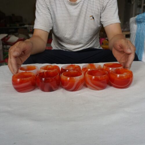 20Pcs Manmade Art Agate Carnelian Quartz Crystal Bowl Cup Carving Healing Wholesales Lot