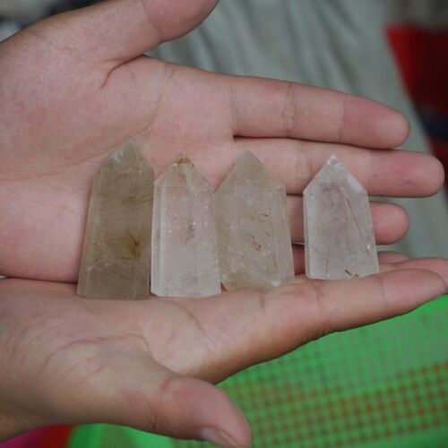 1KG 2.2LB 23Pcs Natural Gold Hair Rutile Quartz Crystal Point Tower Polished Healing