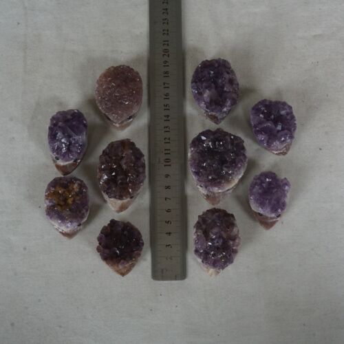 20 Pieces Natural Amethyst Quartz Crystal Cluster hedgehog Carved Healing