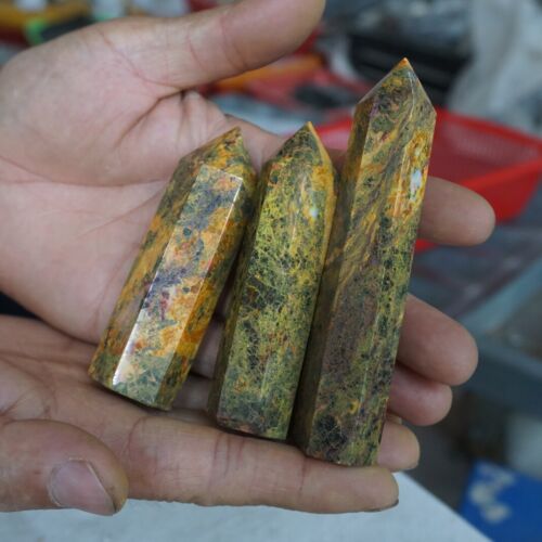 5KG 11LB 45Pcs Natural Realgar Ore Stone Crystal Point Tower Obelisk Healing China