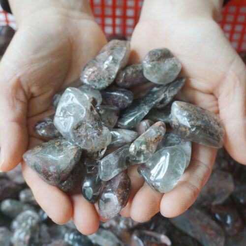 11LB 5KG 360Pcs Natural Phantom Ghost Clear Quartz Crystal Stone Tumbled Healing Brazil Wholesales Lots