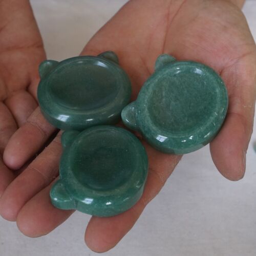 20Pcs 2.4LB Green Aventurine Jasper Crystal Thumb Bowl Decompression Stone Bulk