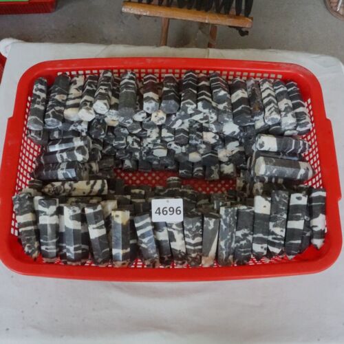 5KG 11LB 65Pcs Natural Zebra Rock Jasper Crystal Point Tower Healing Sinkiang Bulk