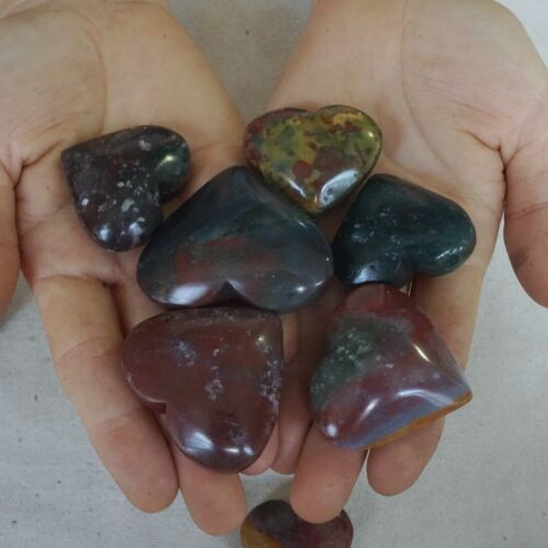 2KG 4.4LB 50Pcs Natural Ocean Jasper Onyx Quartz Crystal Love Heart Healing Bulk