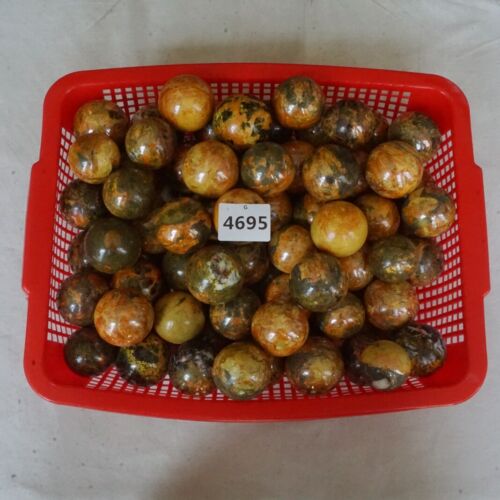 2kg 4.4LB 12Pcs Natural Realgar Ore Stone Crystal Sphere Ball Healing China Wholesale Price