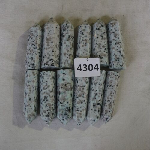 2kg 4.4LB 24Pcs Natural Kiwi Jasper Sesame Crystal Point Tower Healing Everest Tibet