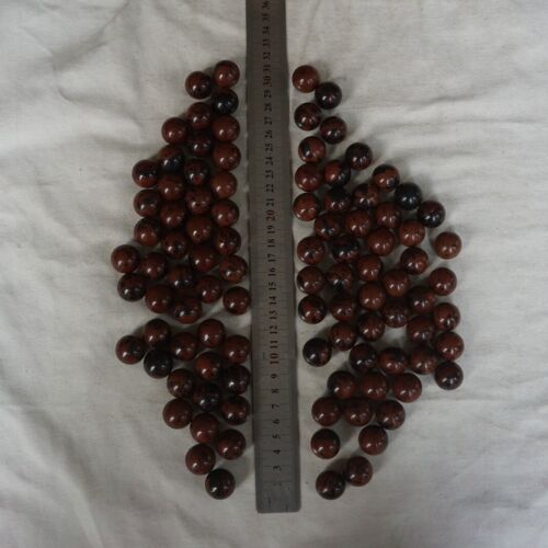 200 Pcs 4.3LB Natural Tiny Mahogany Obsidian Quartz Crystal Sphere Ball Healing 20mm