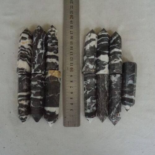 5KG 11LB 65Pcs Natural Zebra Rock Jasper Crystal Point Tower Healing Sinkiang Bulk