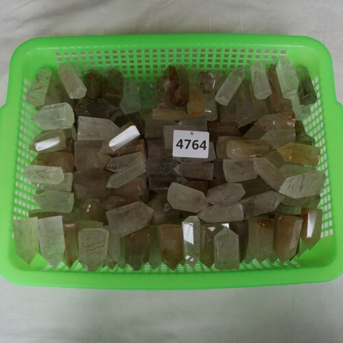 1KG 2.2LB 23Pcs Natural Gold Hair Rutile Quartz Crystal Point Tower Polished Healing