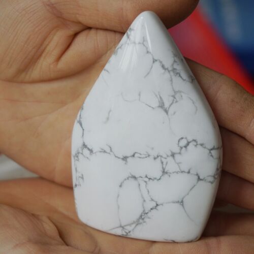 1.4KG 3LB 10Pcs Natural White Howlite Crystal Point Flame Palm Stone Healing