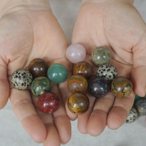 2Kg 180Pcs 4.4LB Natural Quartz Crystal Jasper Sphere Balls Mixed Stones Healing 2cm