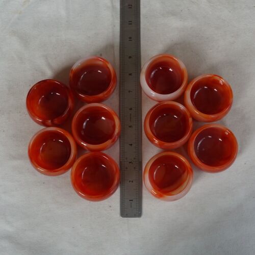 20Pcs Manmade Art Agate Carnelian Quartz Crystal Bowl Cup Carving Healing Wholesales Lot