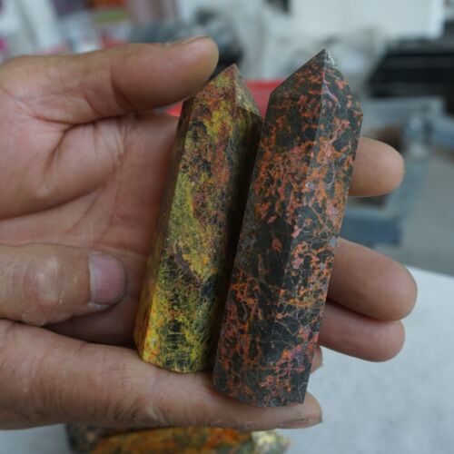 5KG 11LB 45Pcs Natural Realgar Ore Stone Crystal Point Tower Obelisk Healing China