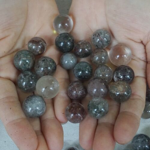 1KG 2.2LB 175Pcs Tiny Natural Phantom Ghost Clear Quartz Crystal Sphere Ball Healing