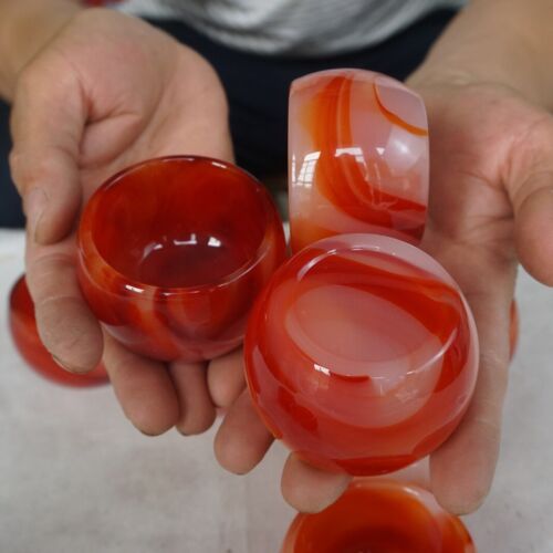 20Pcs Manmade Art Agate Carnelian Quartz Crystal Bowl Cup Carving Healing Wholesales Lot