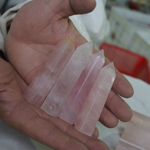 2KG 4.4LB 30Pcs Natural Pink Rose Quartz Crystal Point Tower Polished Healing