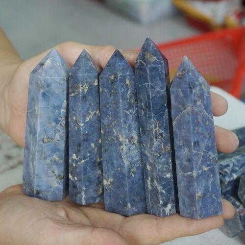 5KG 11LB 30Pcs Natural Blue Rose Quartz Crystal Point Tower Polished Healing