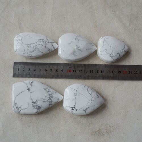 1.4KG 3LB 10Pcs Natural White Howlite Crystal Point Flame Palm Stone Healing