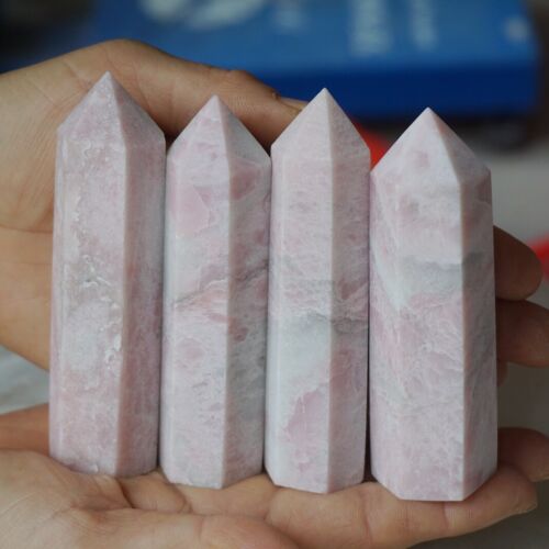 2KG 4.4LB 20Pcs Natural Pink Opal Crystal Gem Stone Point Tower Healing Angel Skin