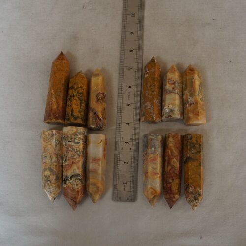 2kg 4.4LB 24Pcs Natural Crazy Agate Carnelian Quartz Crystal Point Tower Healing