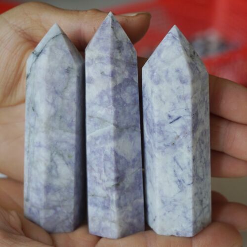 2KG 4.4LB 22 Natural Purple Tiffany Stone Violet Quartz Crystal Point Tower Healing