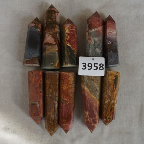 2kg 20Pcs 4.4LB Cherry Creek Jasper Multicolor Picasso Crystal Points Tower Healing