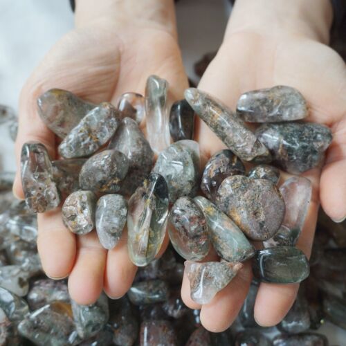 11LB 5KG 360Pcs Natural Phantom Ghost Clear Quartz Crystal Stone Tumbled Healing Brazil Wholesales Lots