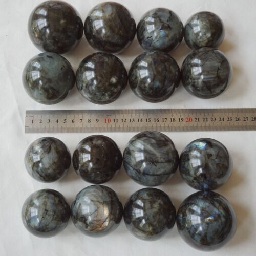 5KG 11LB 16Pcs Natural Rainbow Labradorite Crystal Sphere Ball Polished Healing