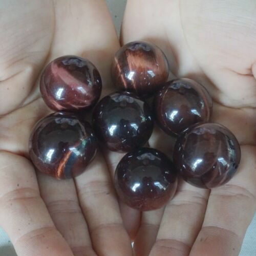 1KG 2.2LB 42Pcs Natural Red Tiger Eye Quartz Crystal Sphere Ball Healing 24-26mm