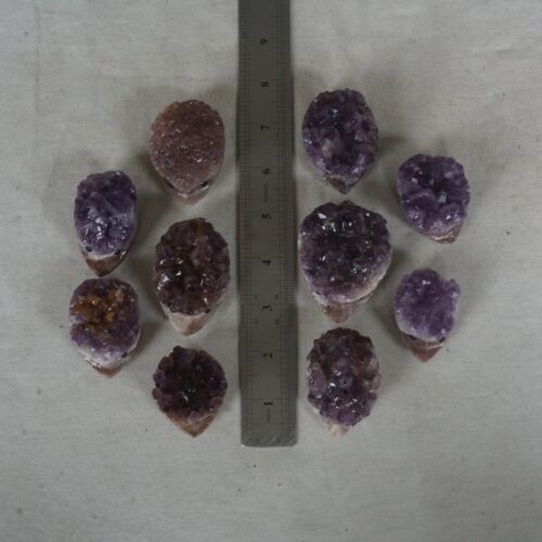 20 Pieces Natural Amethyst Quartz Crystal Cluster hedgehog Carved Healing