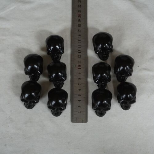 20Pcs 3.2LB Small Natural Obsidian Quartz Crystal Skull Head Carving Healing